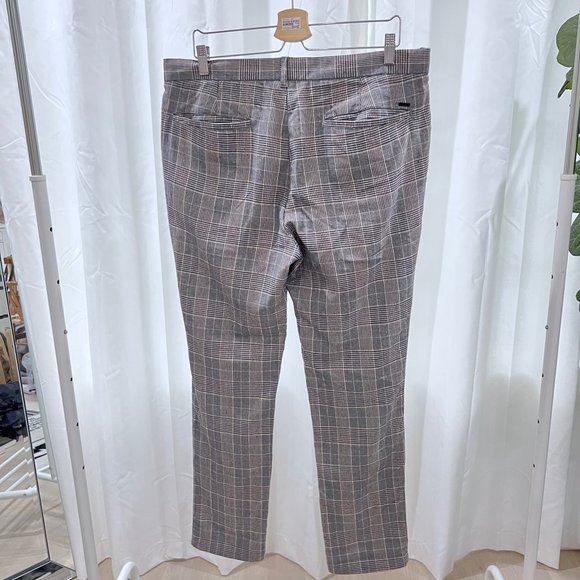 Pacsun Plaid Twill Straight Fit Formal Pants - Picture 2 of 8